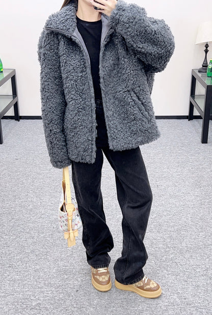 Acn 25fw plush jacket