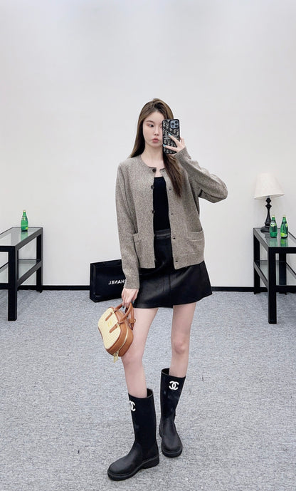 Miu 25fw knitted cardigan