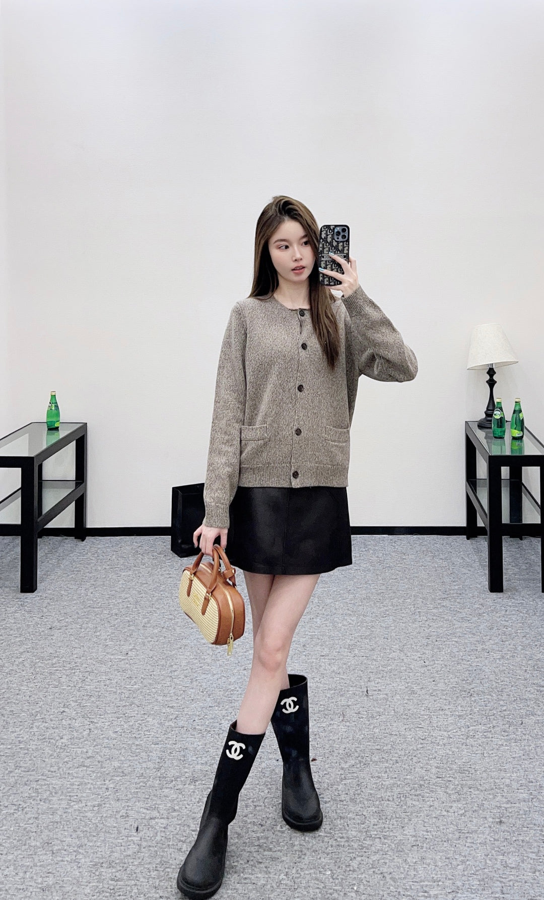 Miu 25fw knitted cardigan