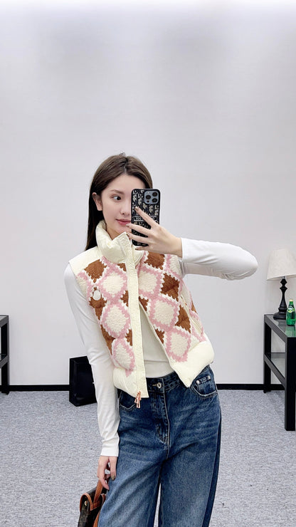 Mon 25fw splicing vest