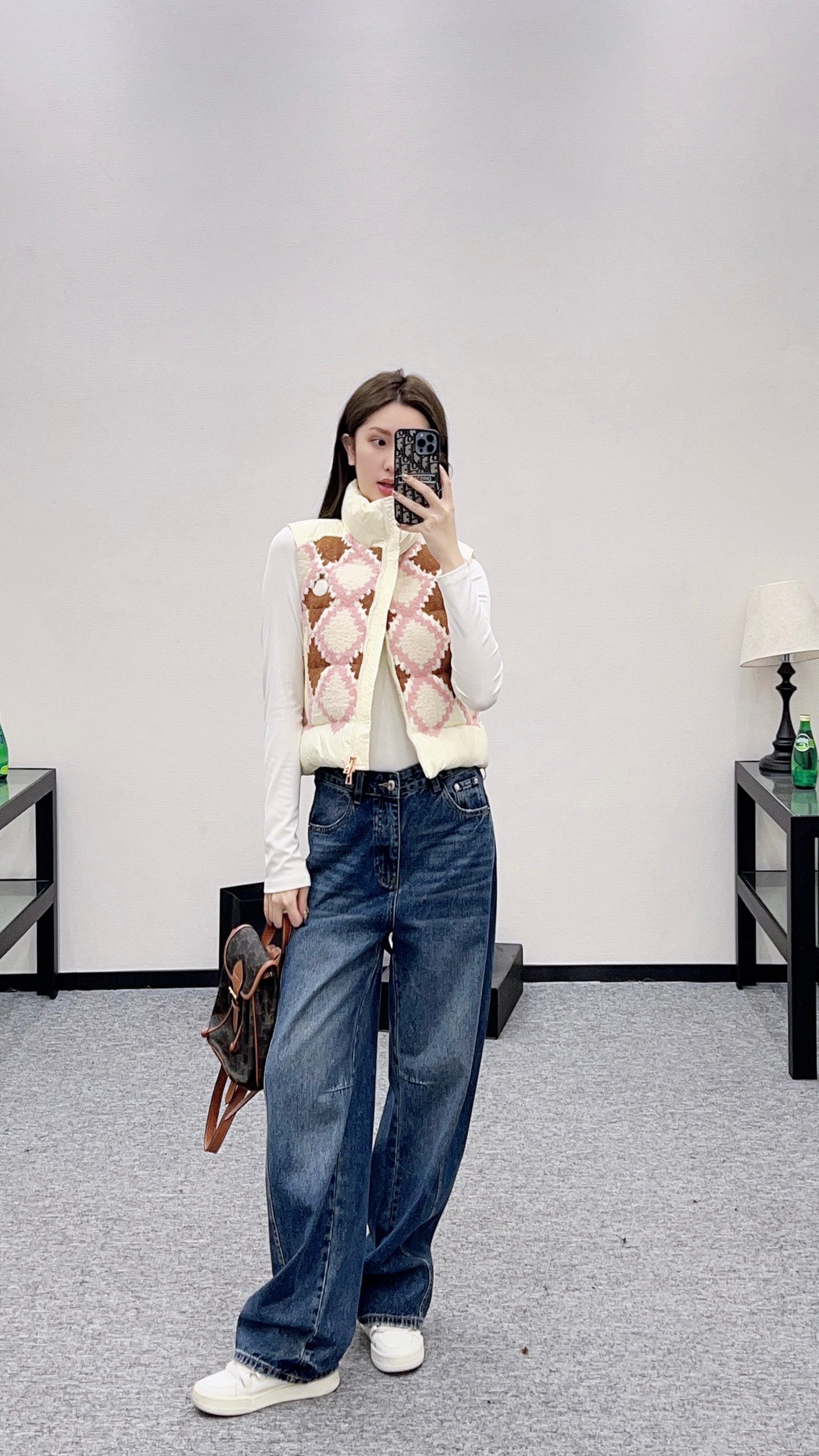 Mon 25fw splicing vest