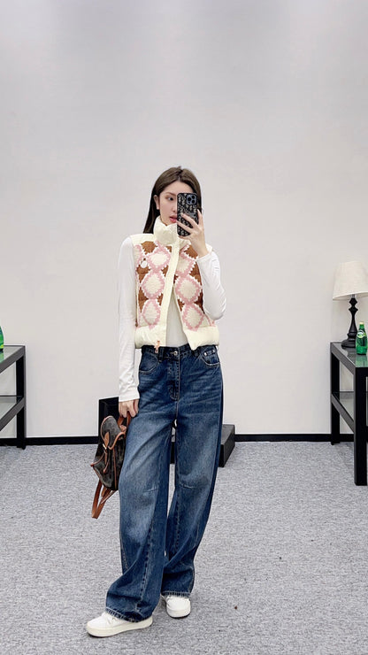 Mon 25fw splicing vest