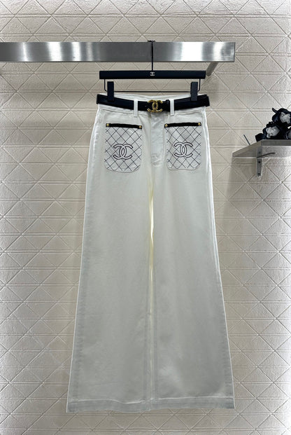 Chan 25fw embroidered jeans