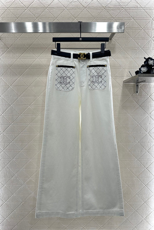 Chan 25fw embroidered jeans