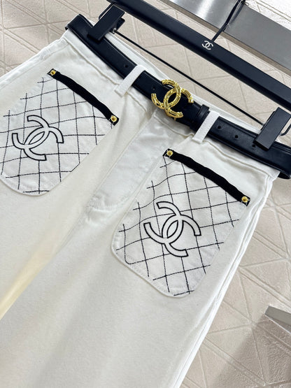 Chan 25fw embroidered jeans