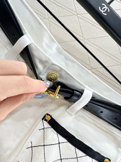 Chan 25fw embroidered jeans