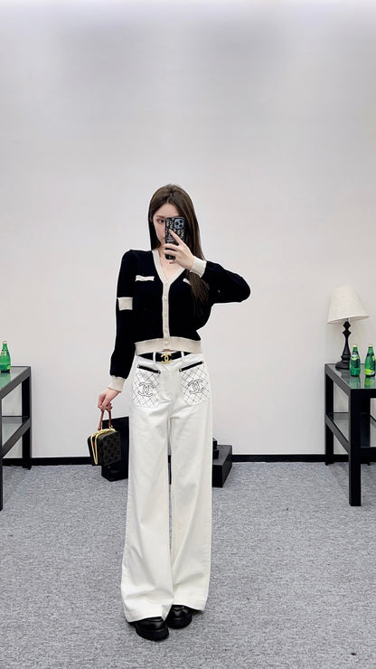 Chan 25fw embroidered jeans