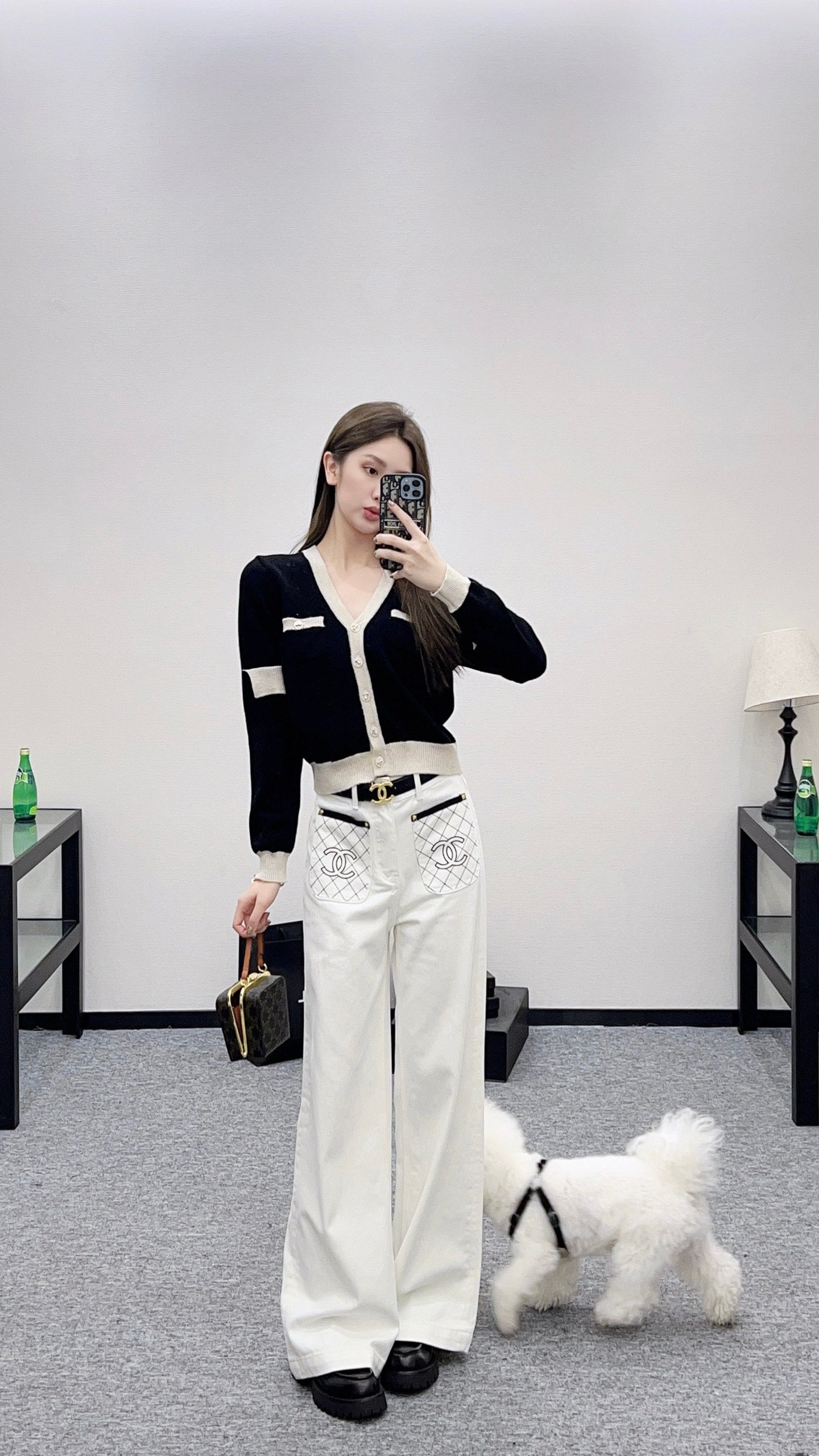 Chan 25fw embroidered jeans