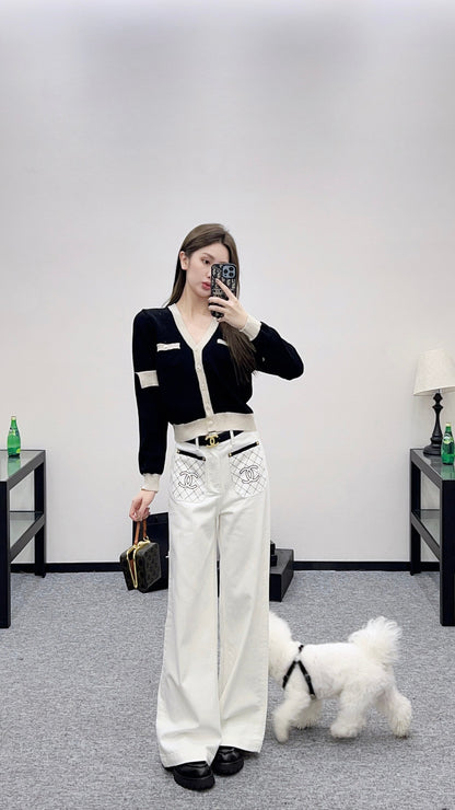 Chan 25fw embroidered jeans