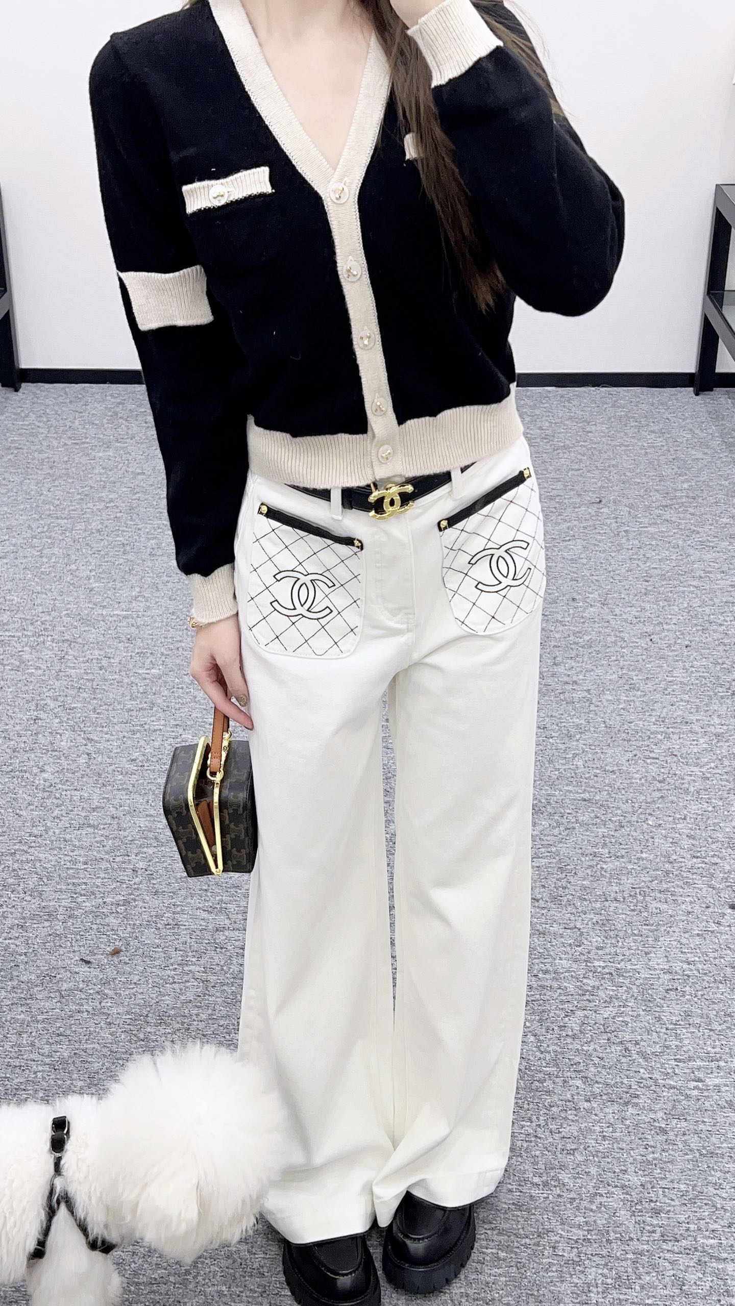 Chan 25fw embroidered jeans