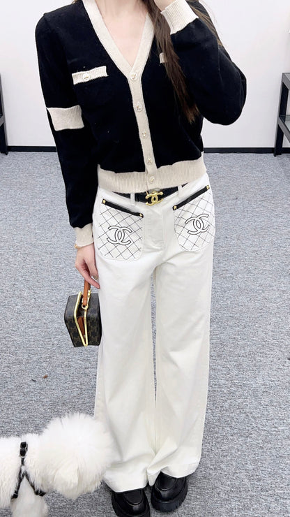 Chan 25fw embroidered jeans