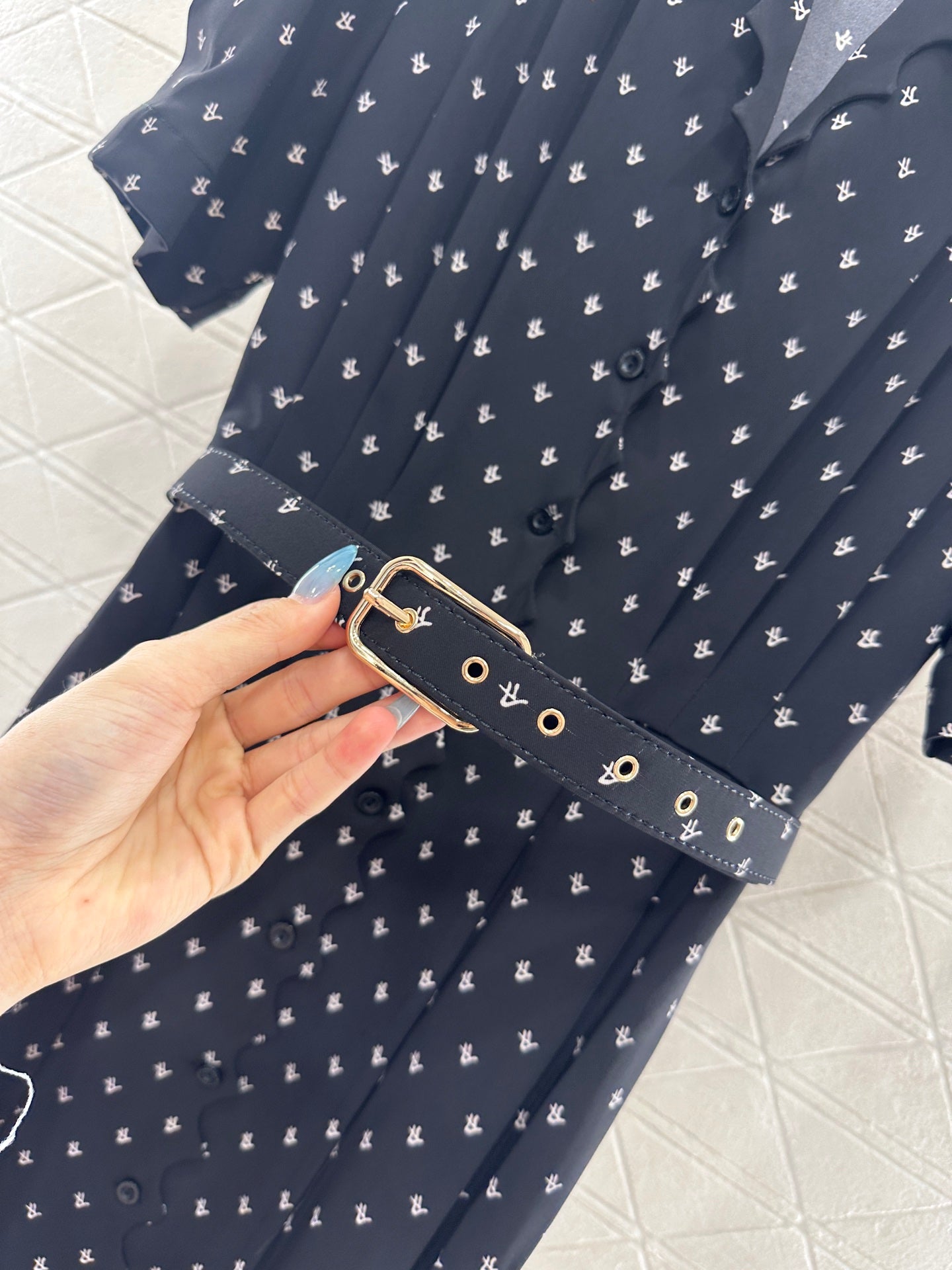 Louis 25fw printed dress