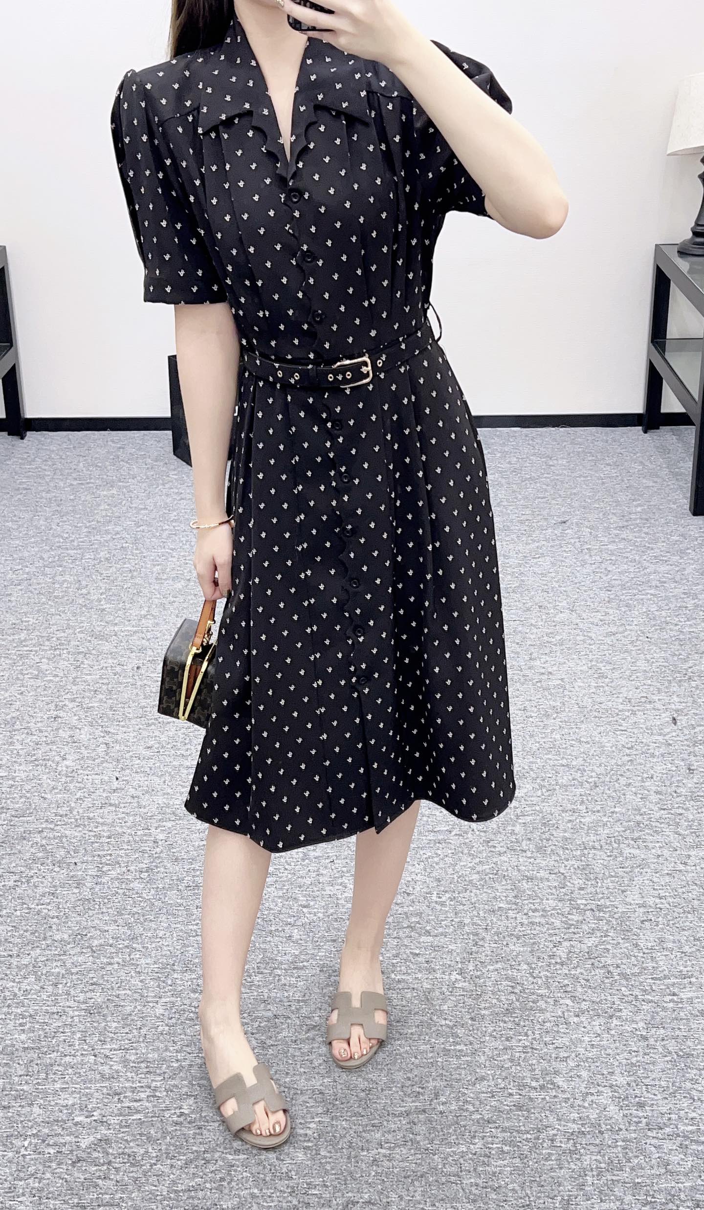 Louis 25fw printed dress