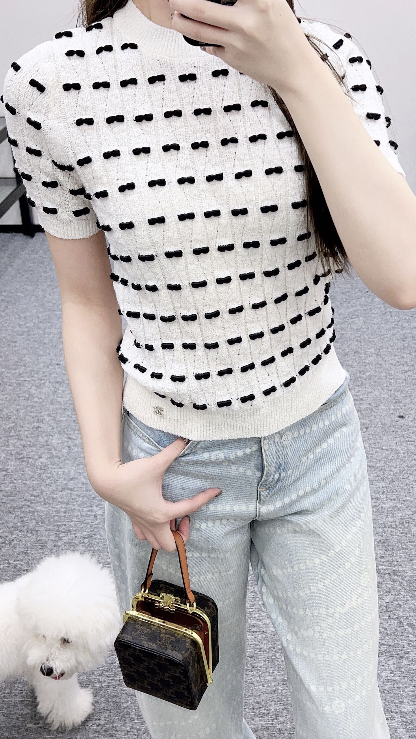 Chan 25fw knitted t-shirt