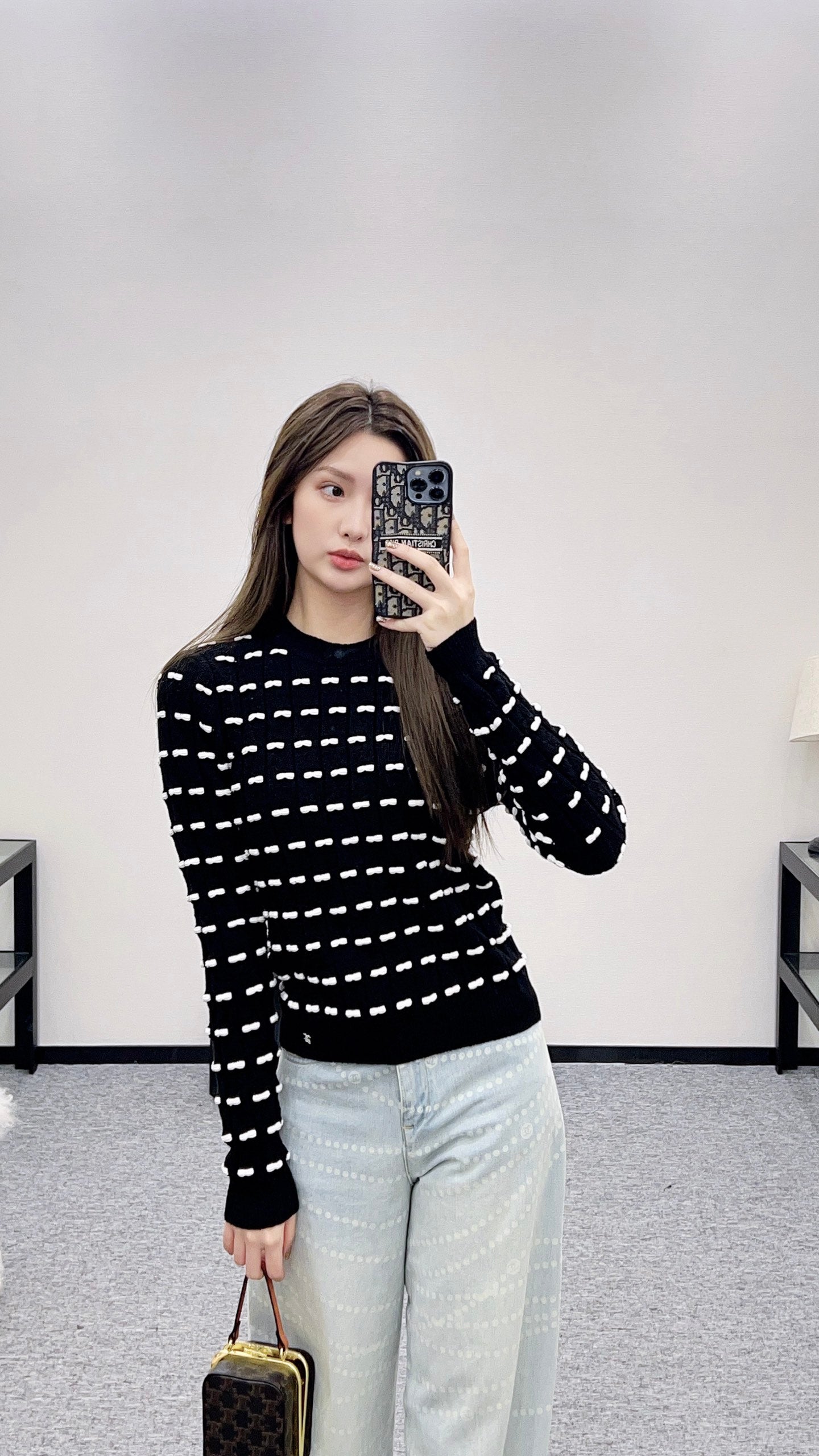 Chan 25fw knitted shirt