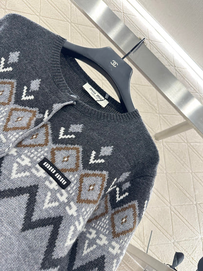 Miu 25fw knitted cardigan