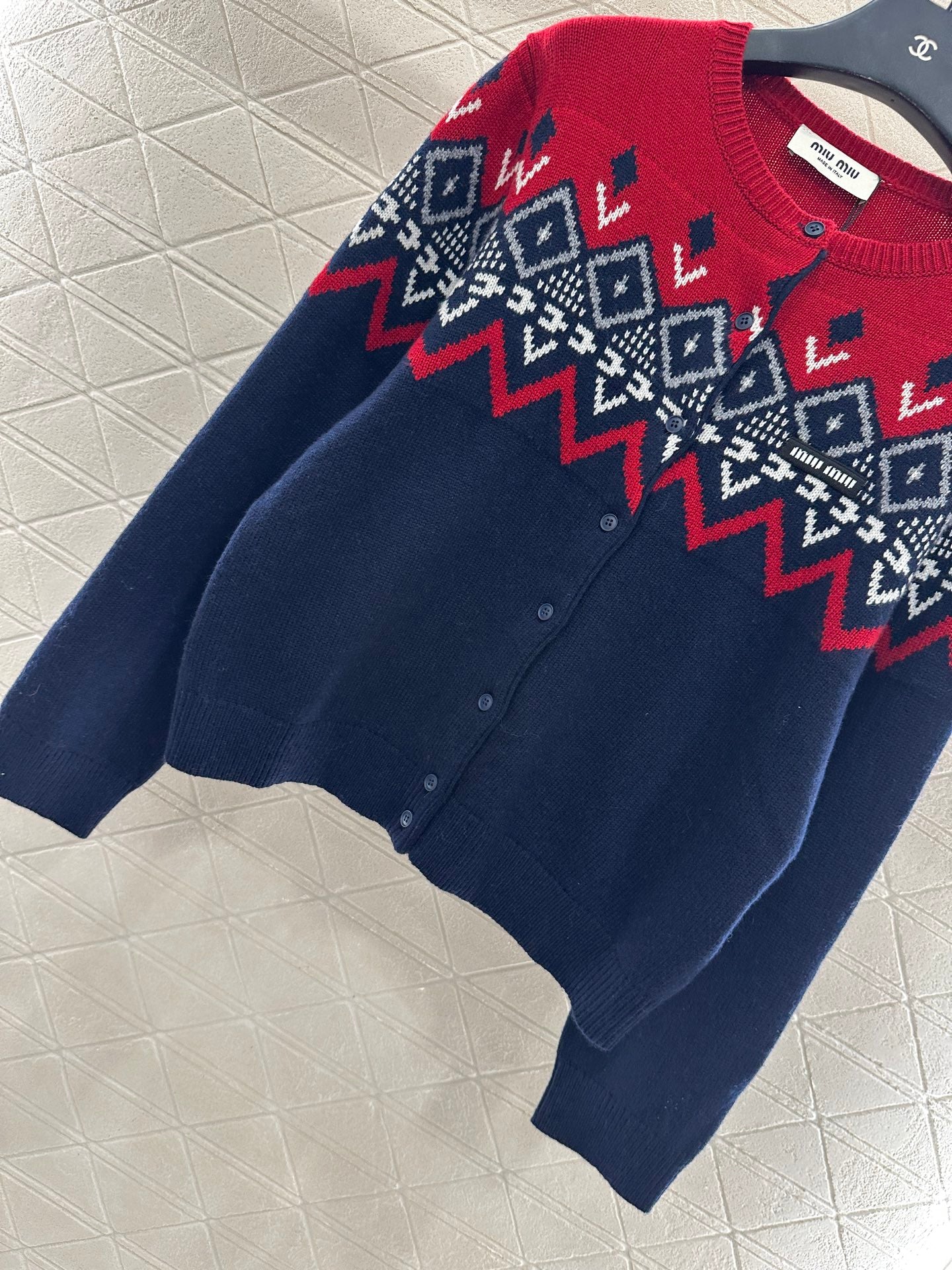 Miu 25fw knitted cardigan