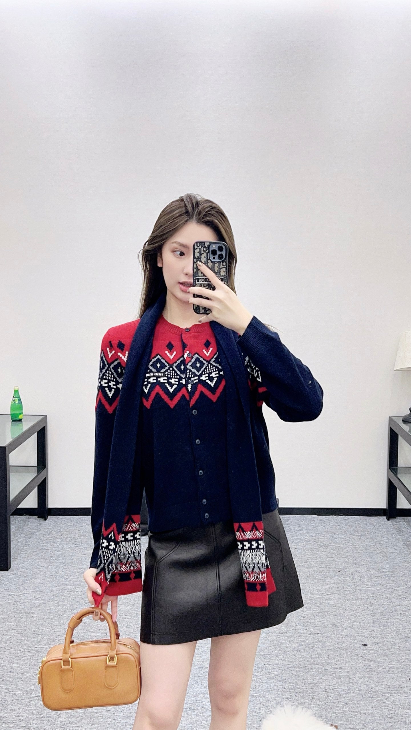 Miu 25fw knitted cardigan