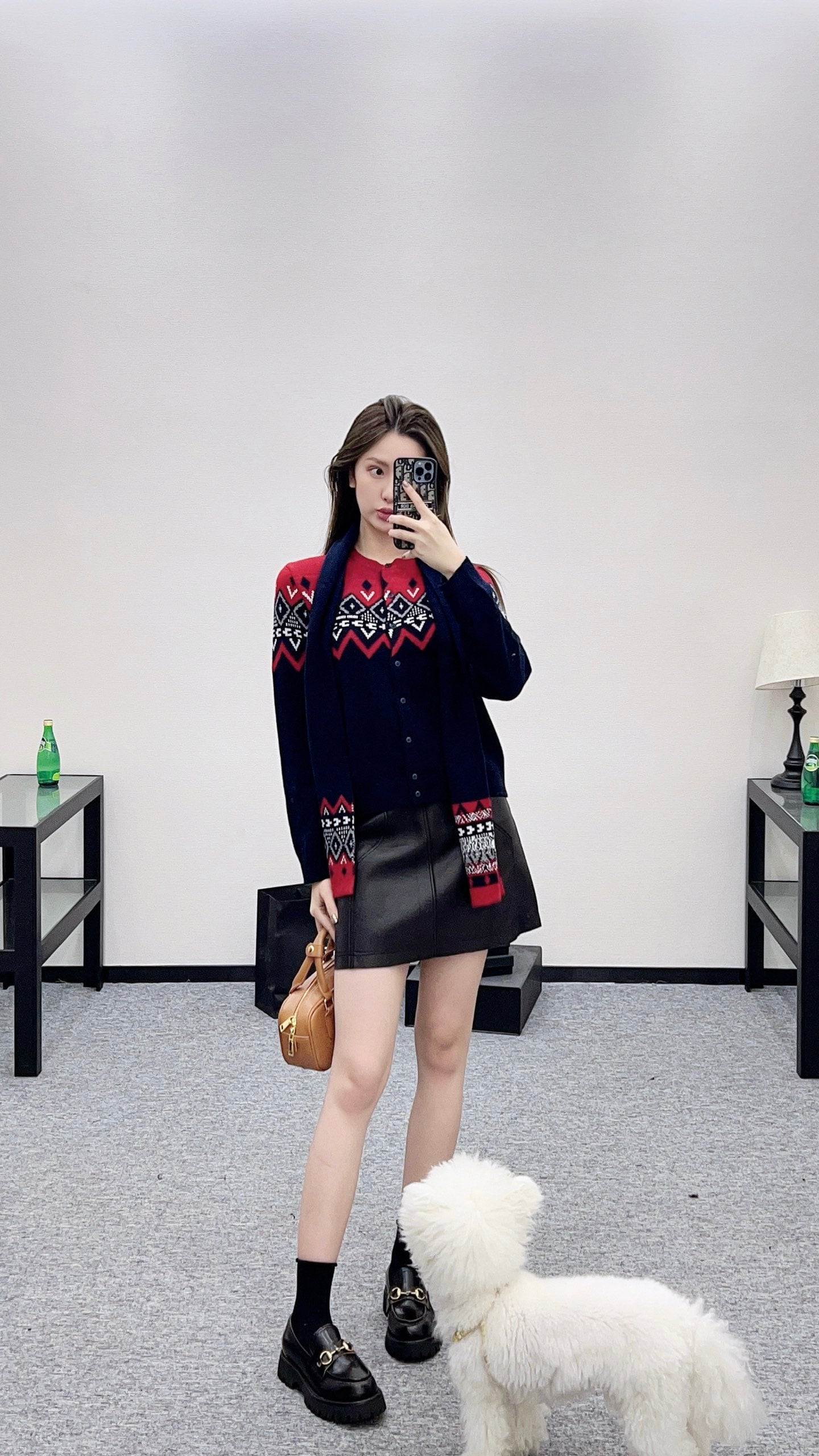 Miu 25fw knitted cardigan