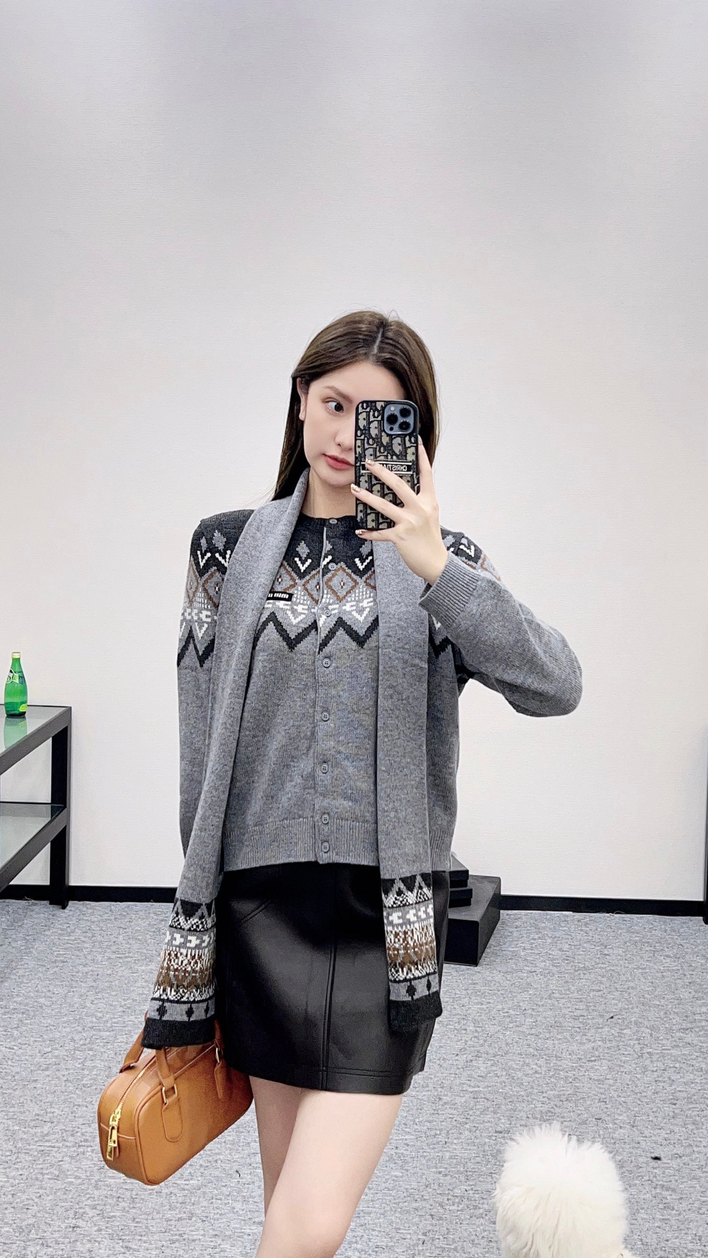 Miu 25fw knitted cardigan