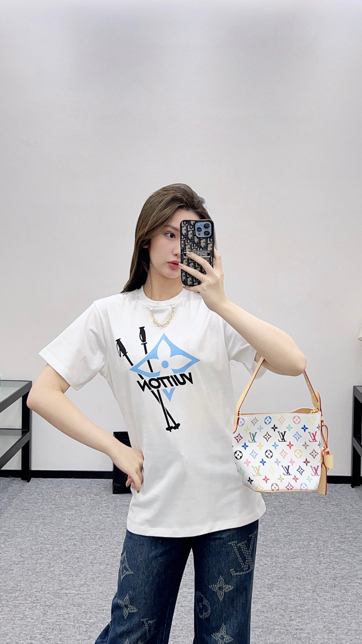 Louis 25fw printed  t-shirt