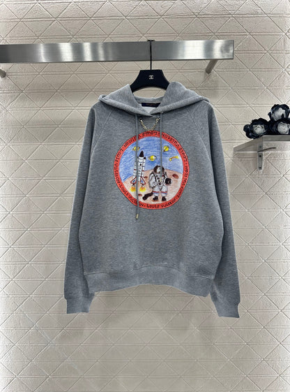 Louis 25fw printed hoodie