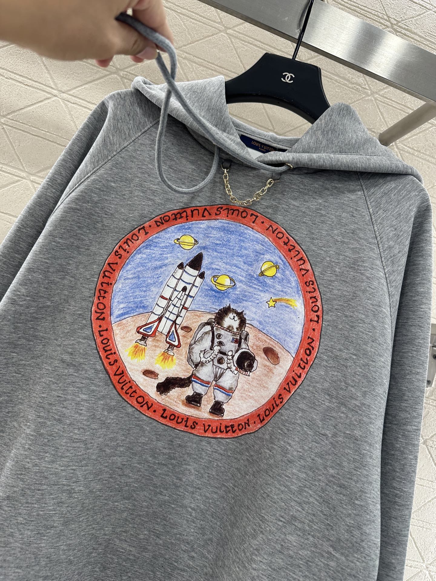 Louis 25fw printed hoodie