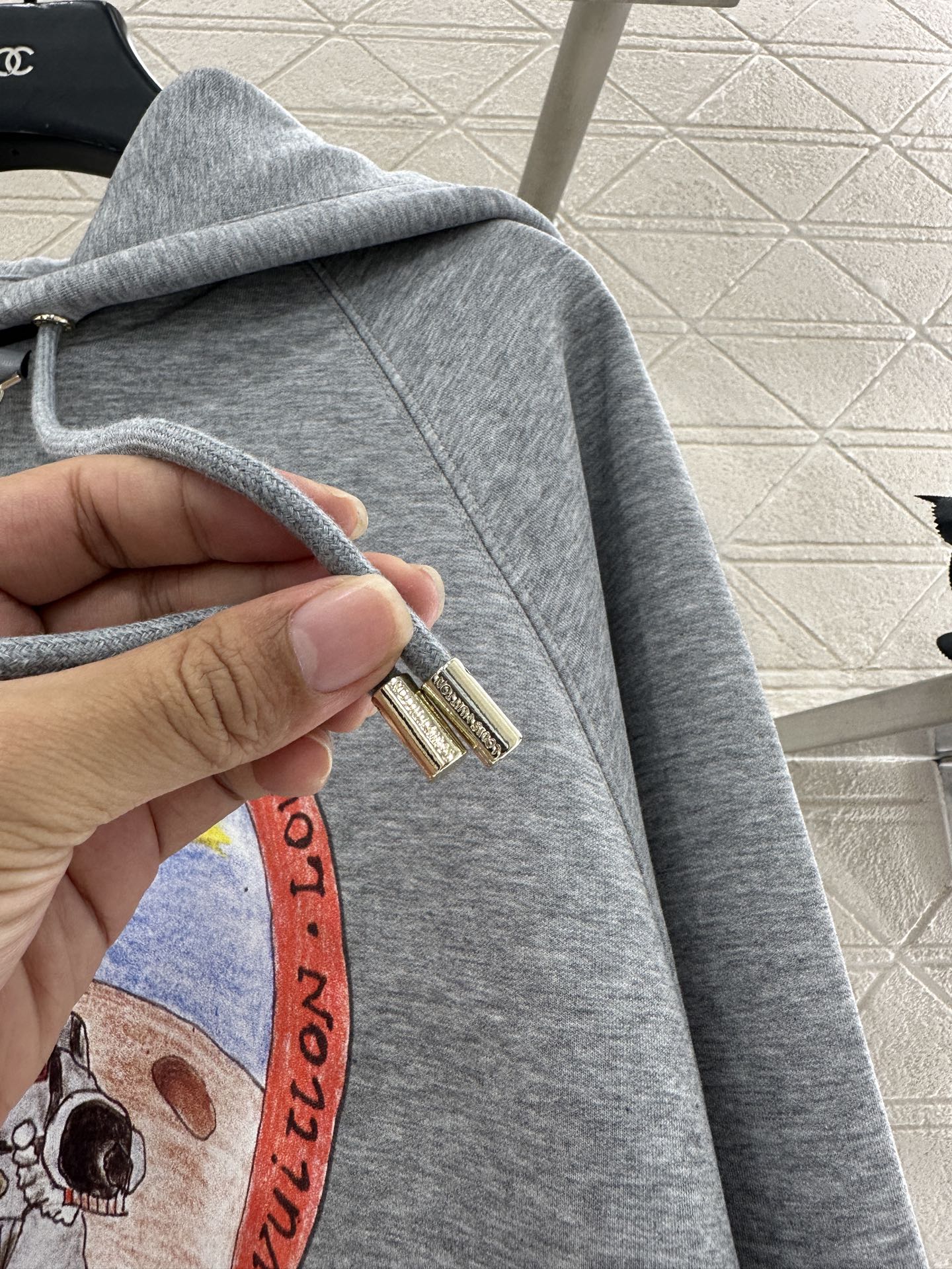 Louis 25fw printed hoodie