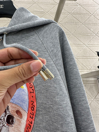 Louis 25fw printed hoodie