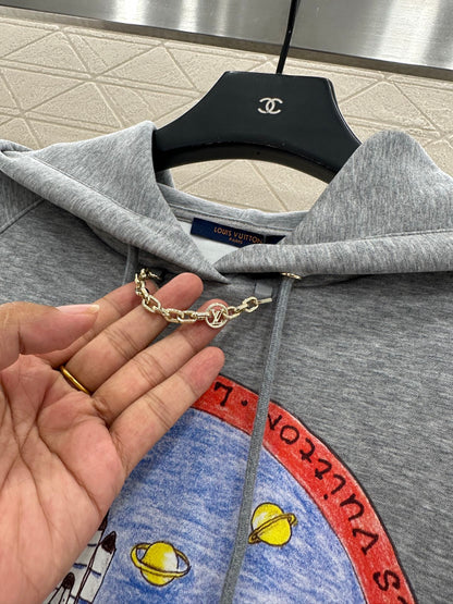 Louis 25fw printed hoodie