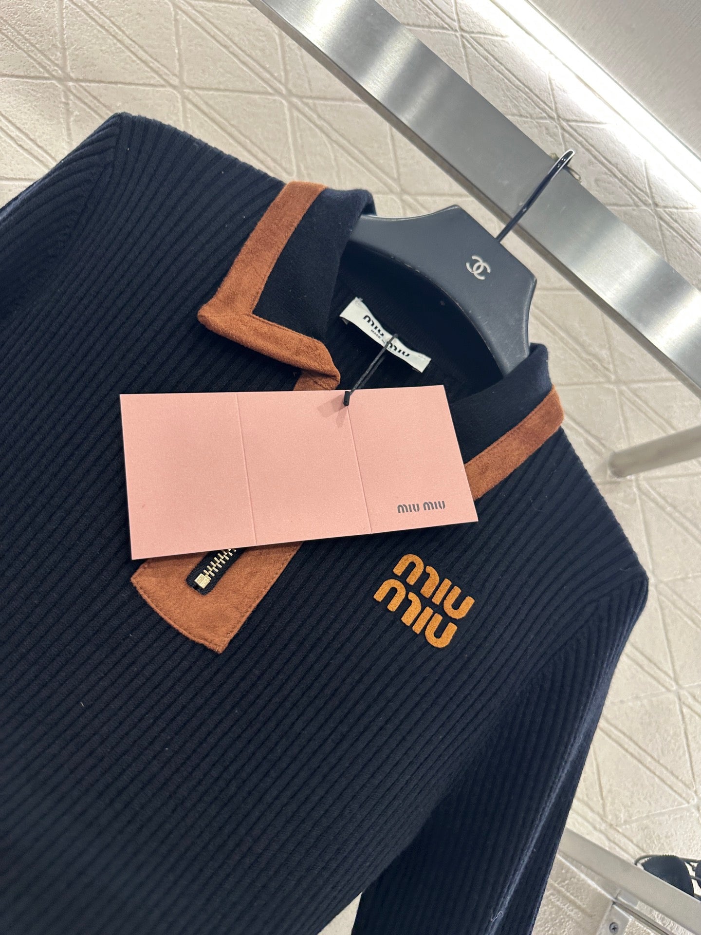 Miu 25fw knitted shirt