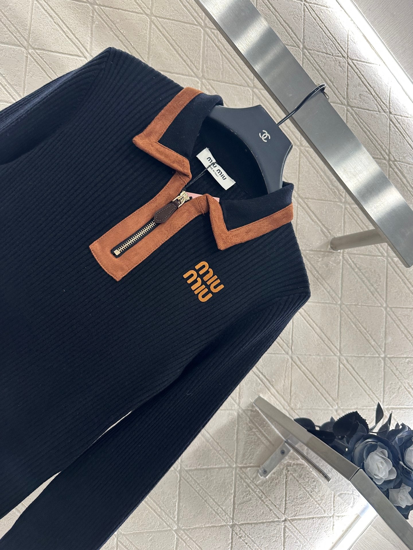 Miu 25fw knitted shirt