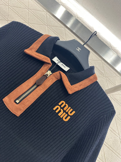 Miu 25fw knitted shirt