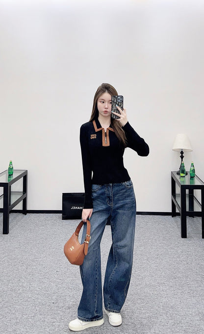 Miu 25fw knitted shirt