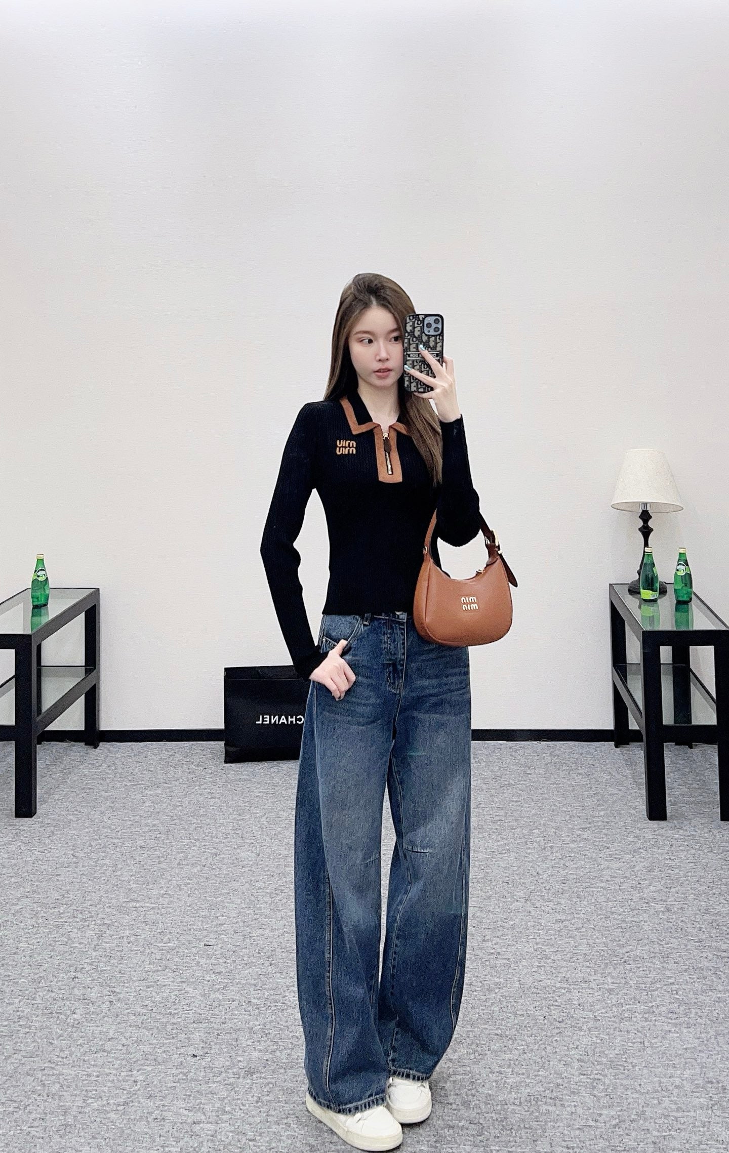 Miu 25fw knitted shirt