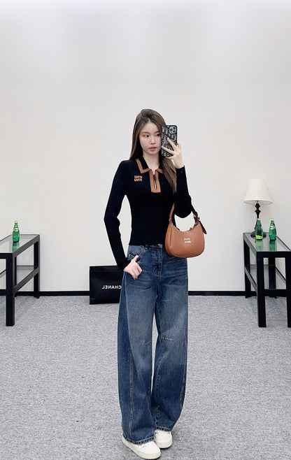 Miu 25fw knitted shirt