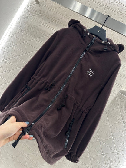 Miu 25fw leisure hoodie