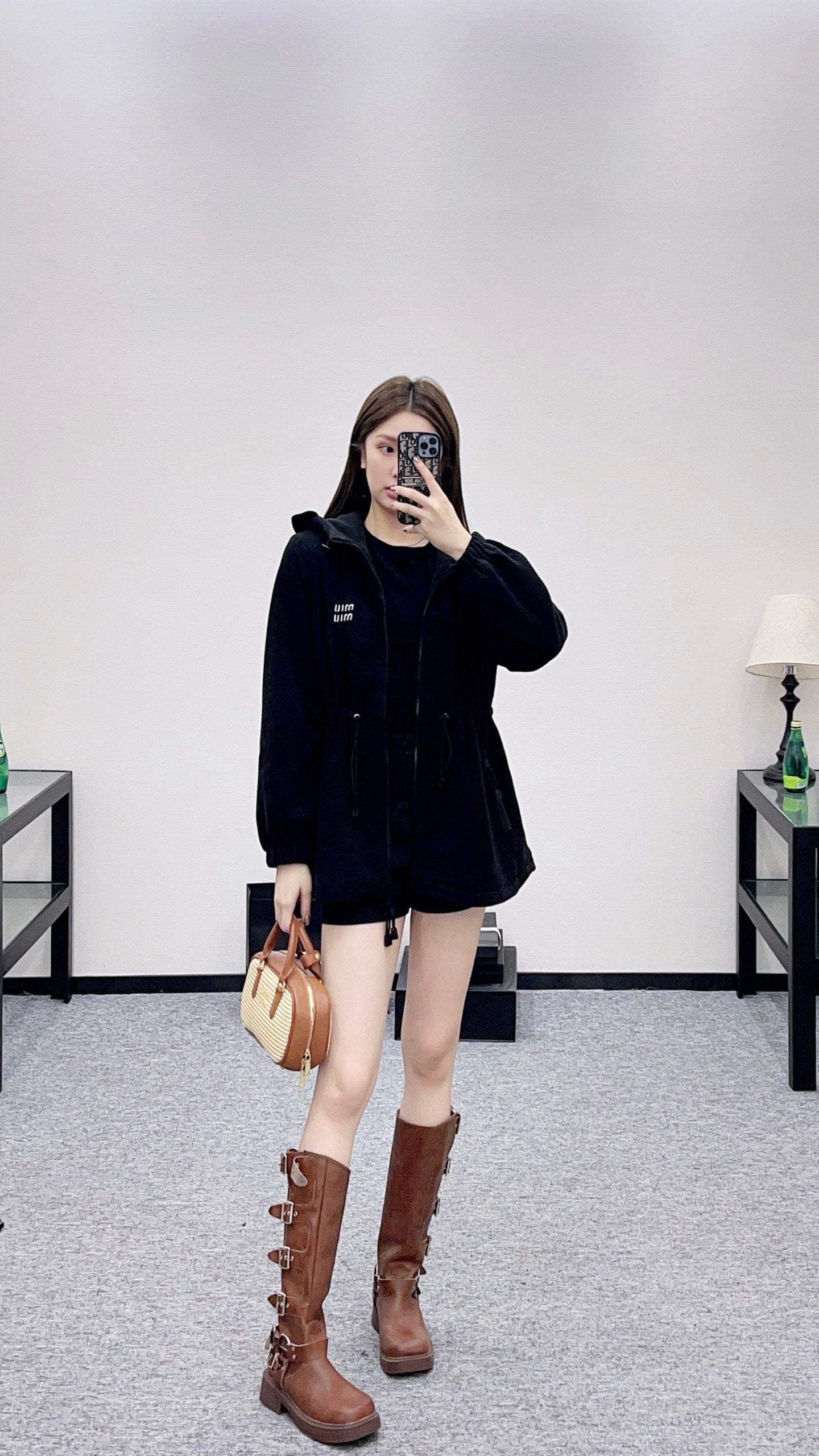 Miu 25fw leisure hoodie