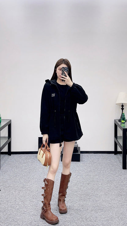 Miu 25fw leisure hoodie
