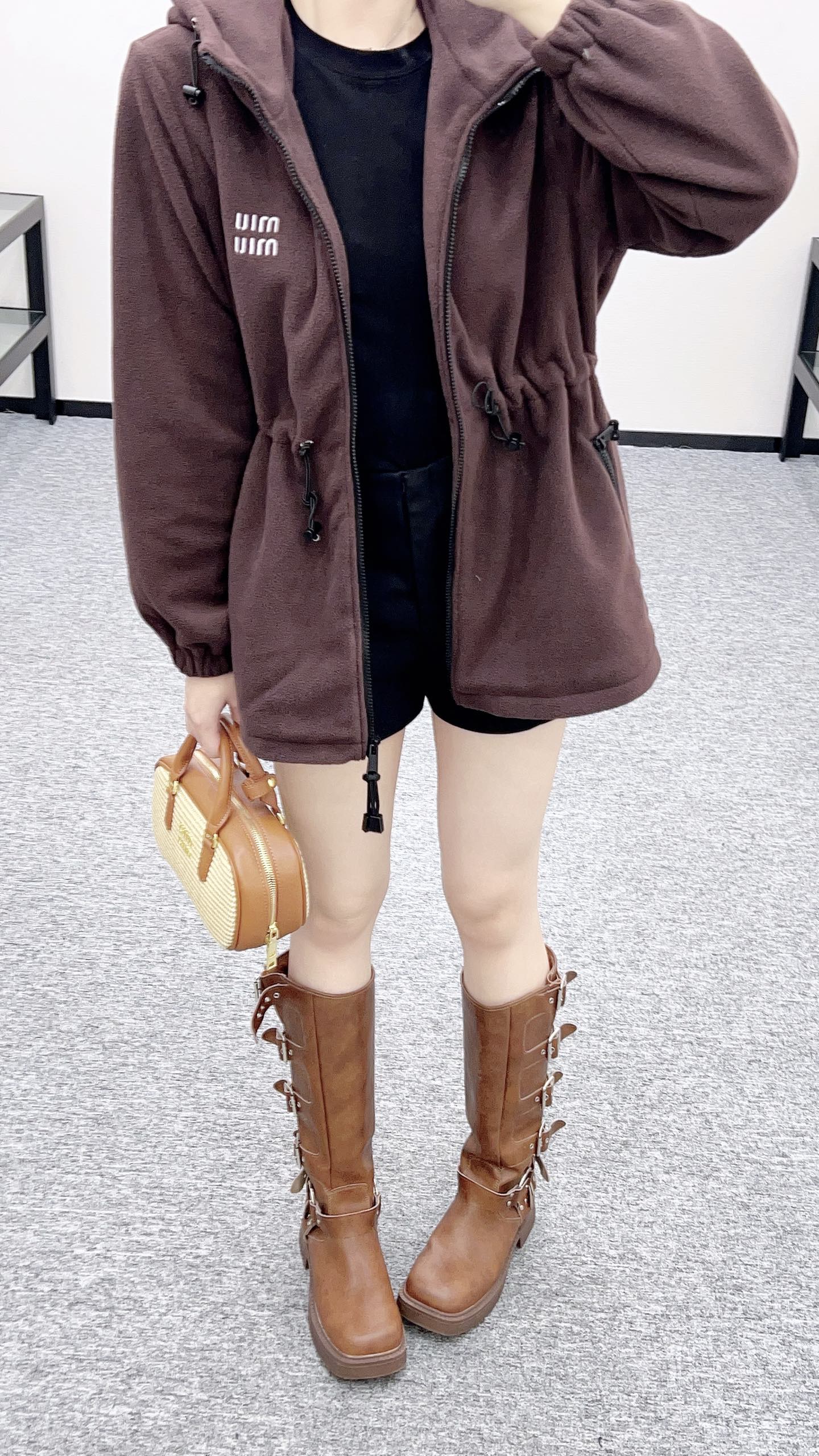 Miu 25fw leisure hoodie