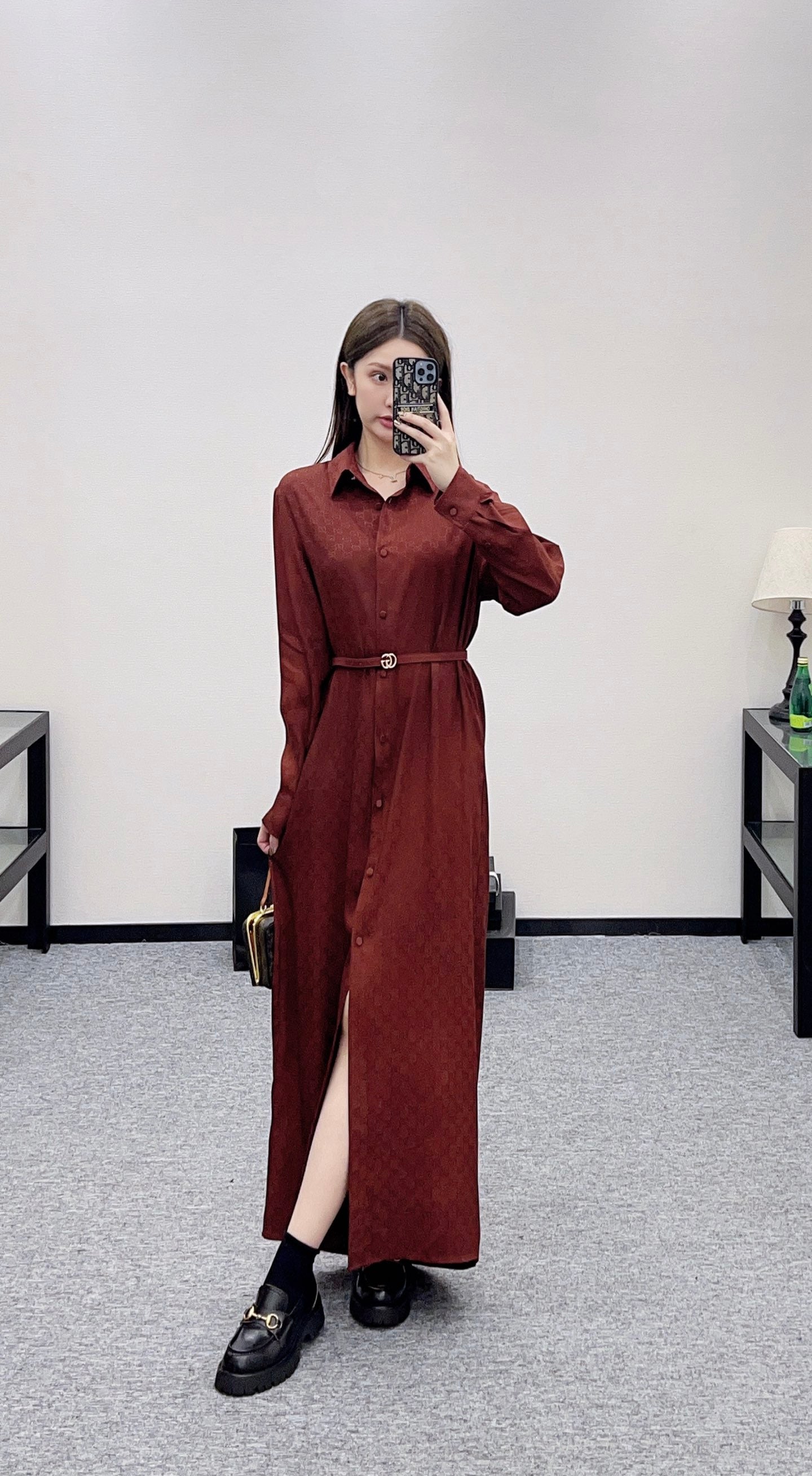 Guc 25fw jacquard dress