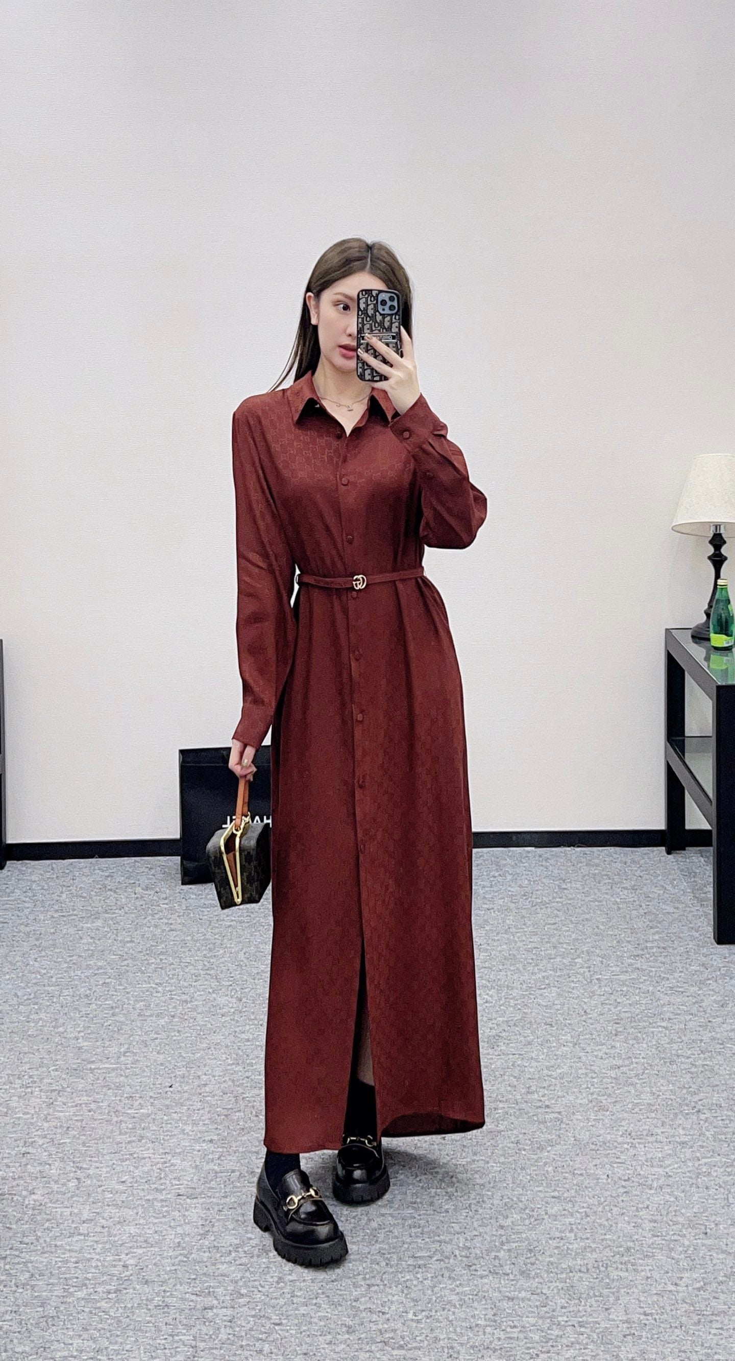 Guc 25fw jacquard dress