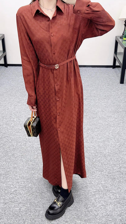 Guc 25fw jacquard dress