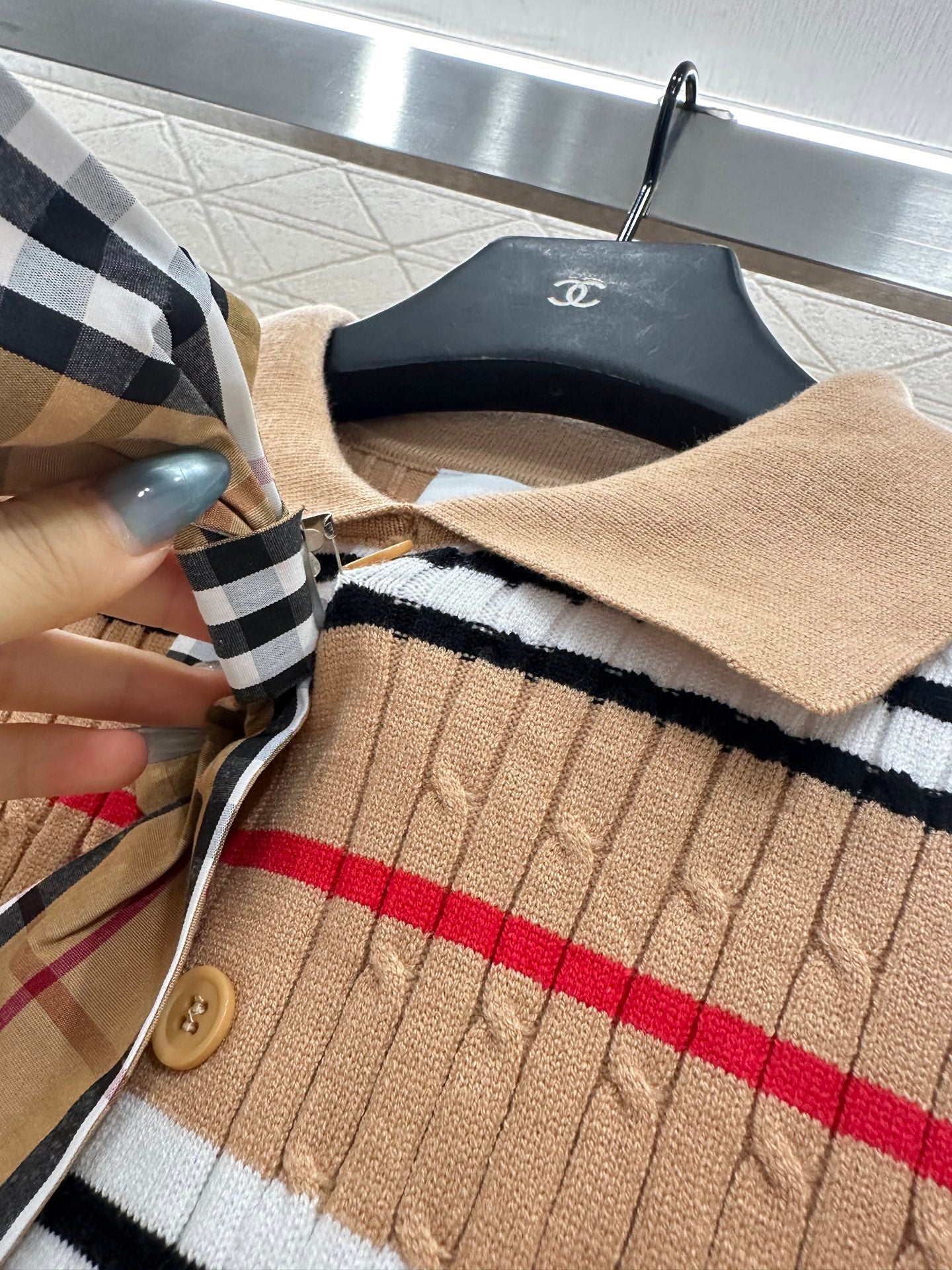 Burber 25fw plaid cardigan