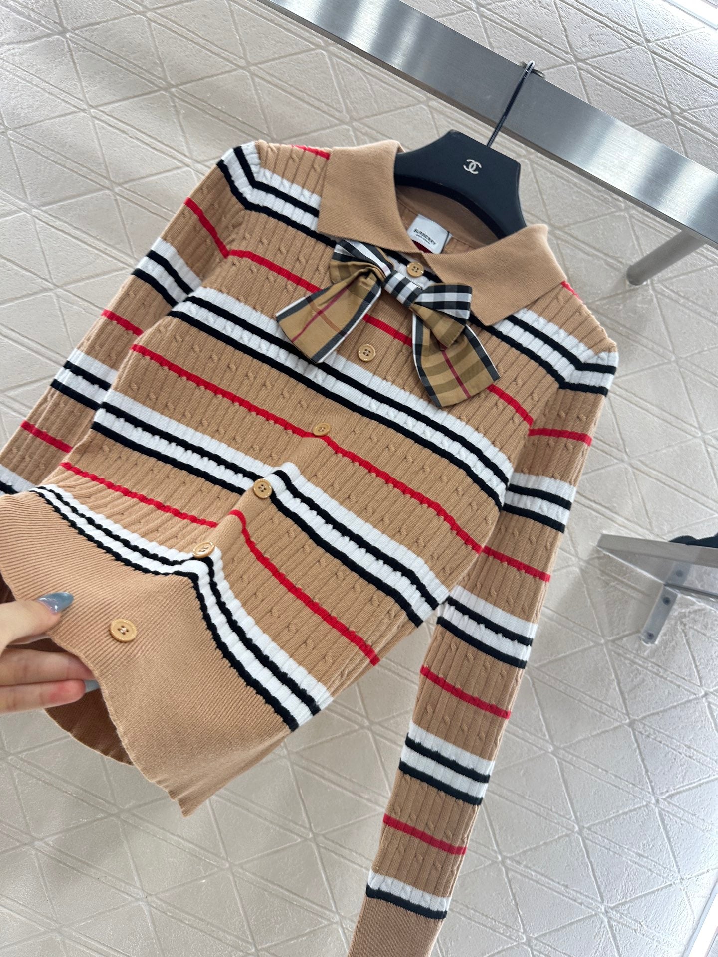 Burber 25fw plaid cardigan