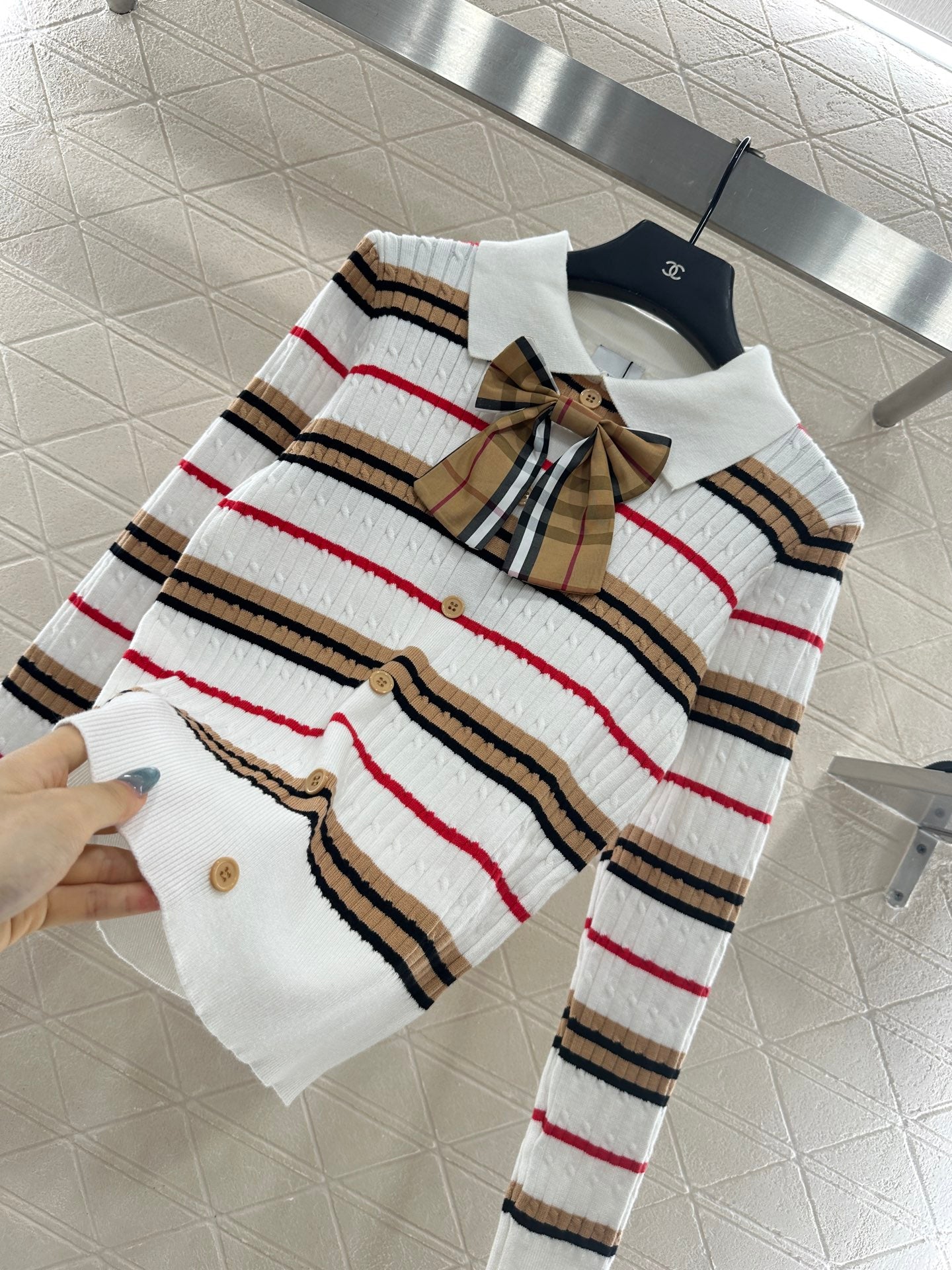 Burber 25fw plaid cardigan