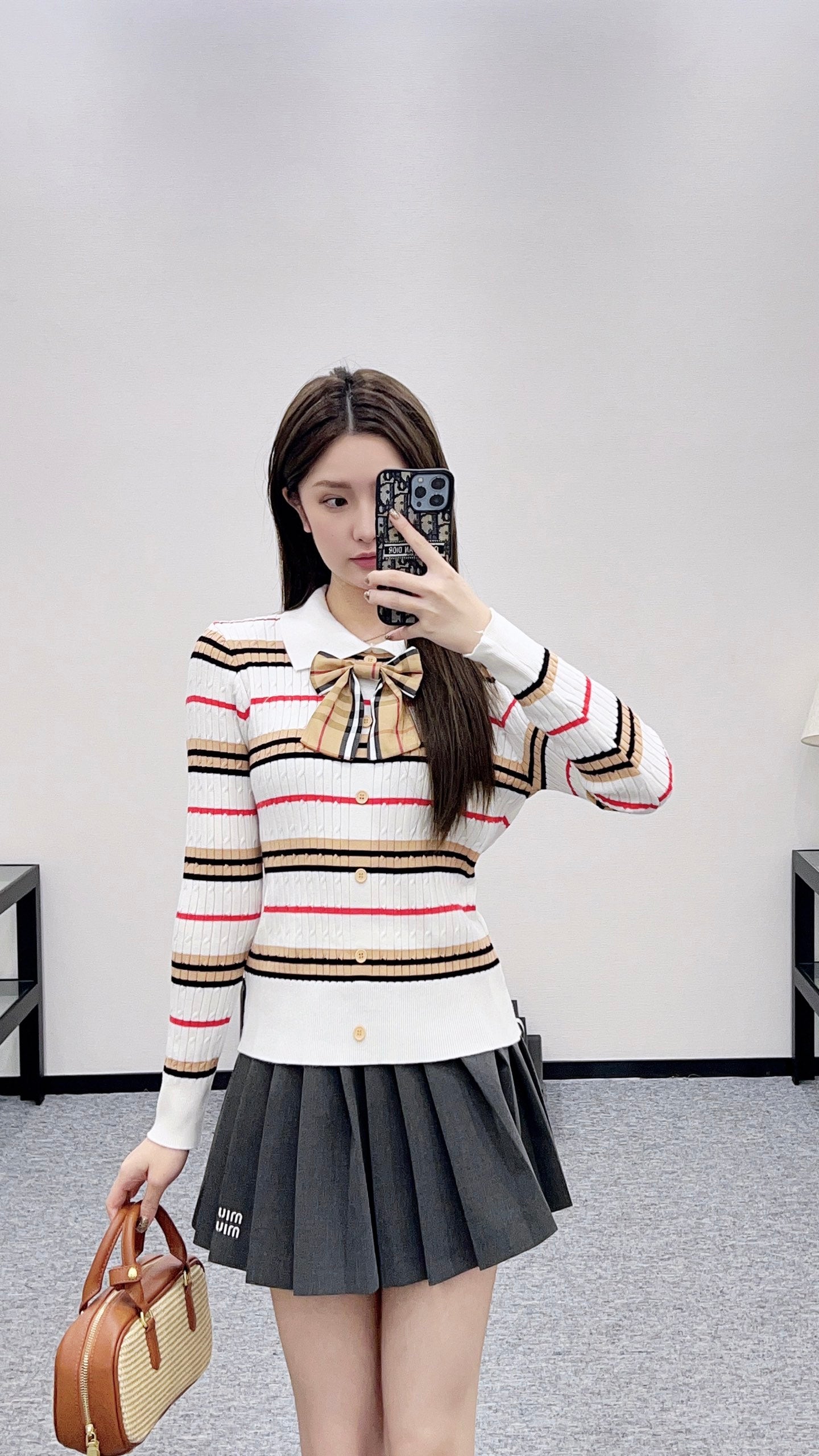 Burber 25fw plaid cardigan