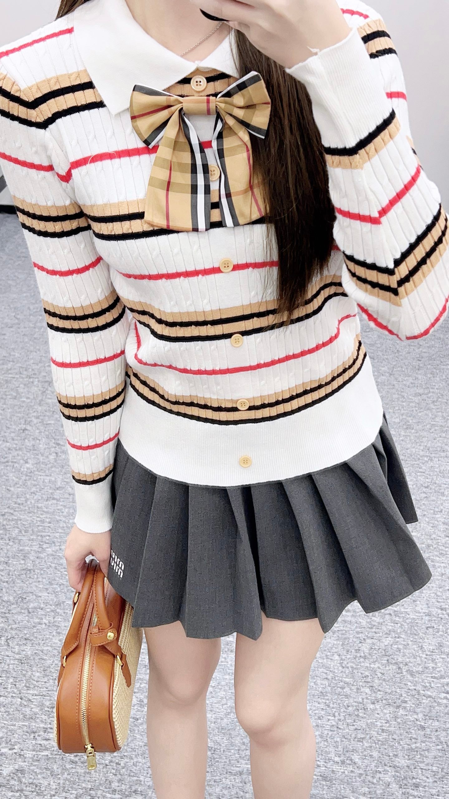 Burber 25fw plaid cardigan