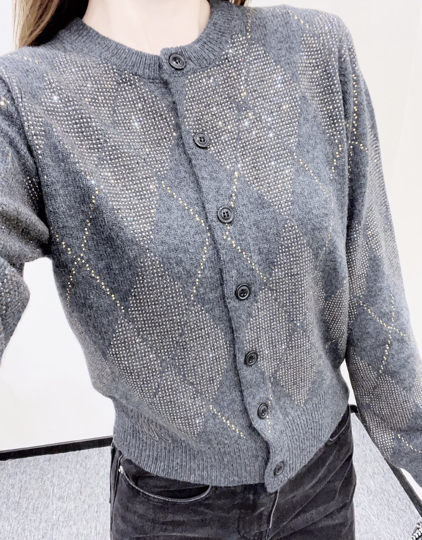 Alex 25fw jacquard cardigan