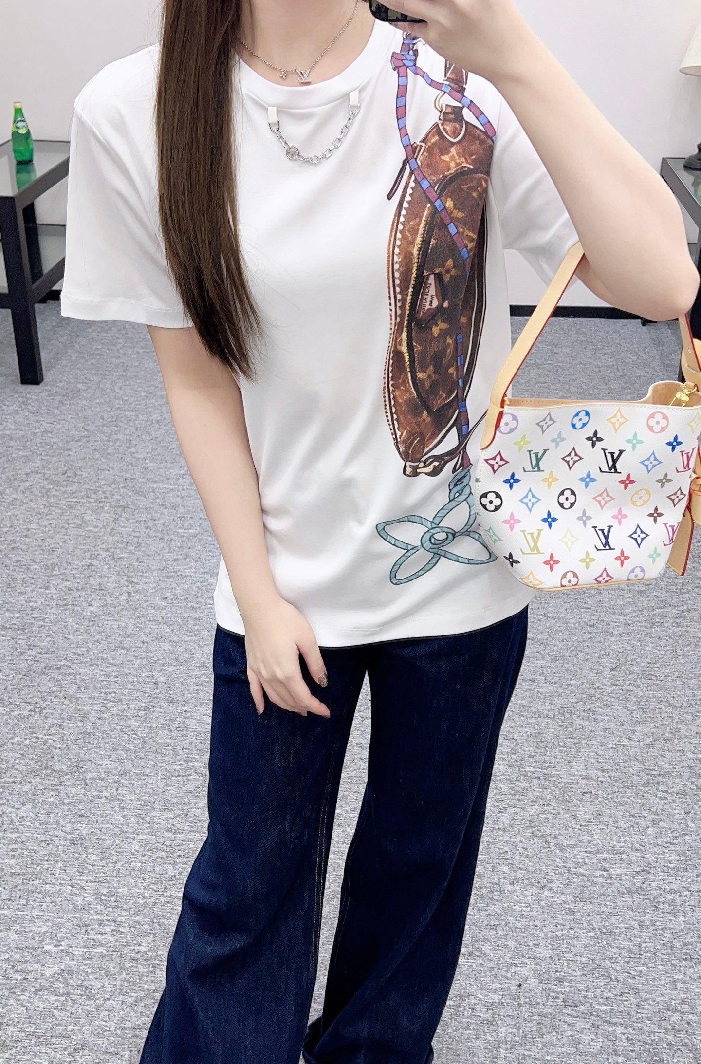 Louis 25fw printed t-shirt